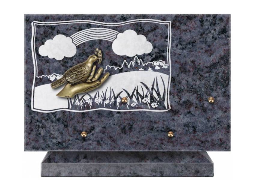 Plaque Granit Rectangle romantique