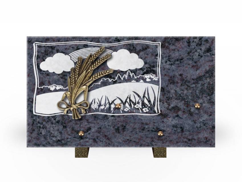 Plaque Granit Rectangle romantique