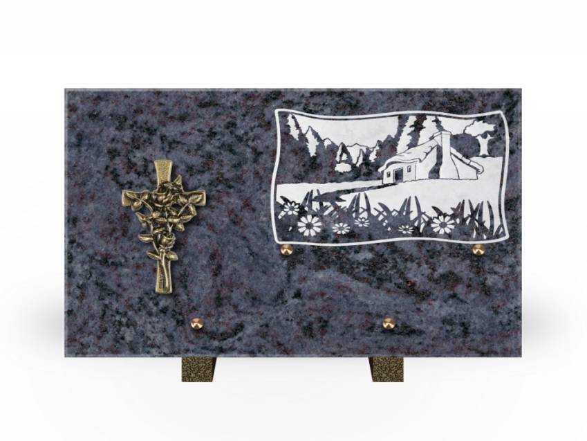 Plaque Granit Rectangle romantique