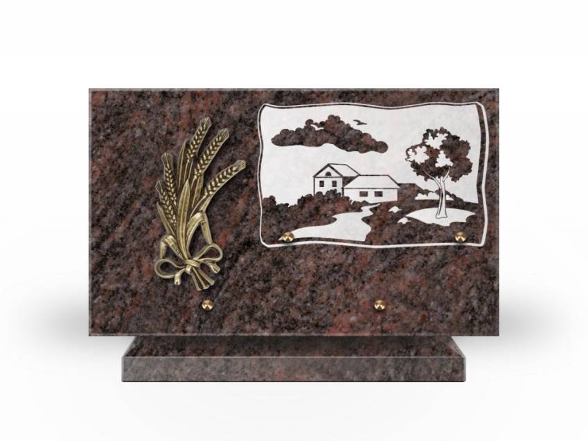 Plaque Granit Rectangle romantique