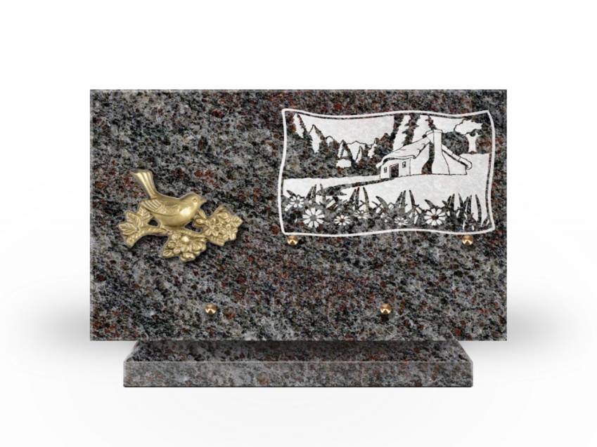 Plaque Granit Rectangle romantique