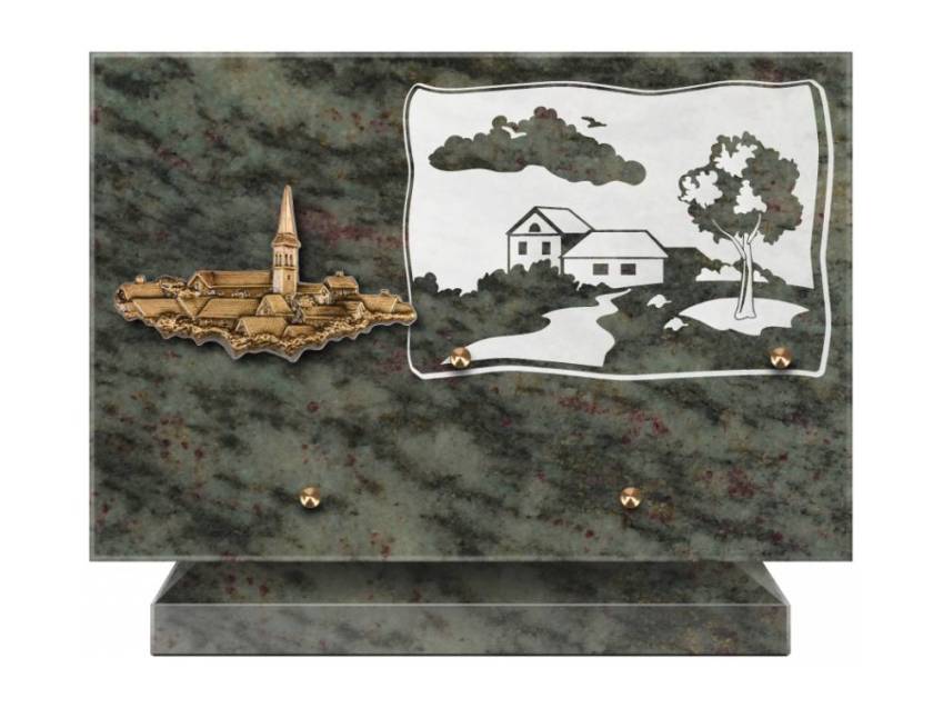 Plaque Granit Rectangle romantique