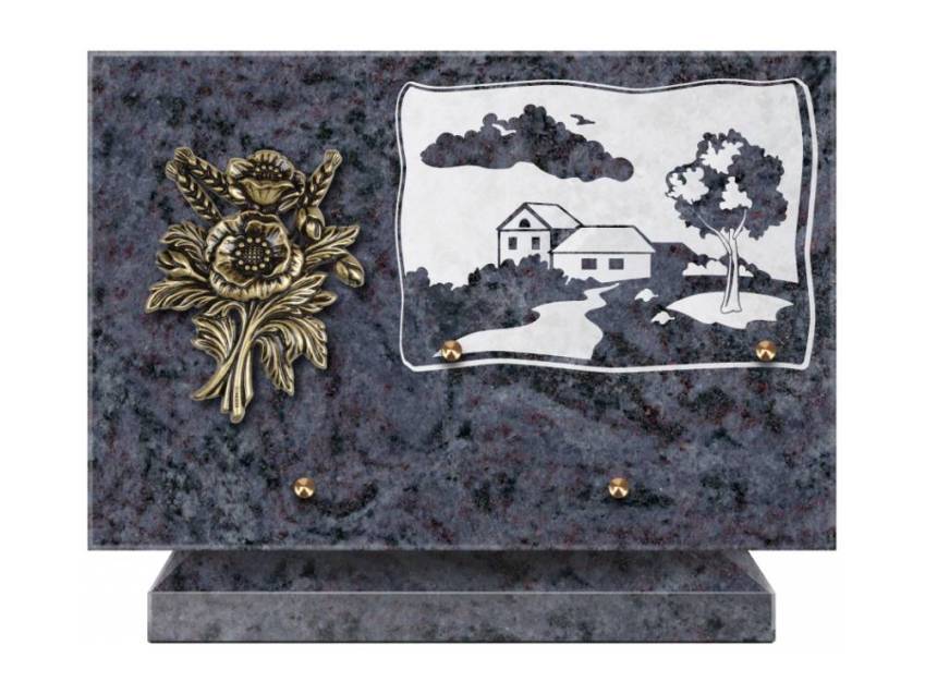 Plaque Granit Rectangle romantique