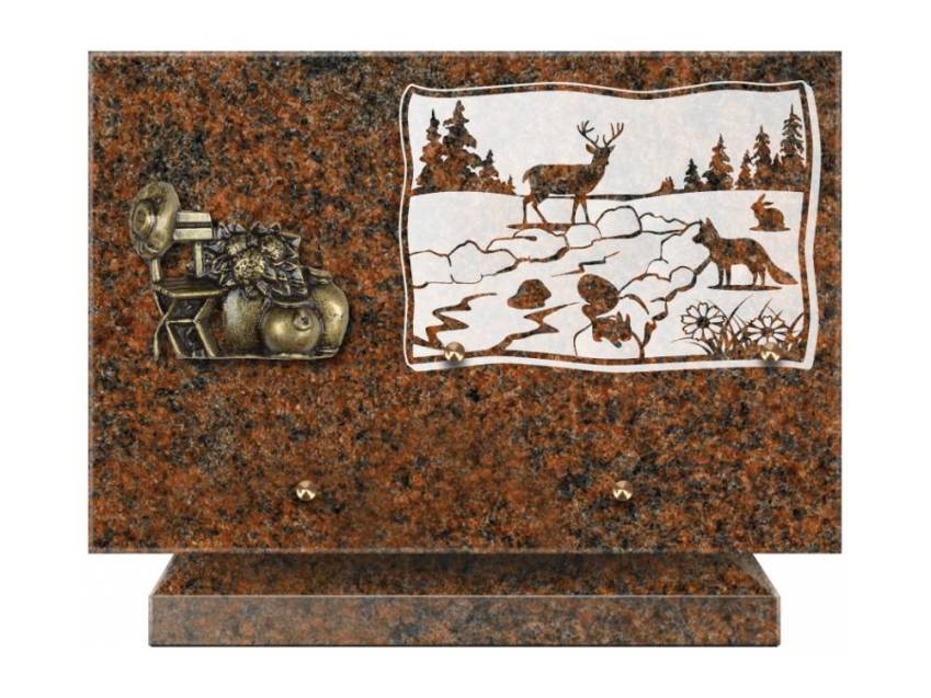 Plaque Granit Rectangle romantique