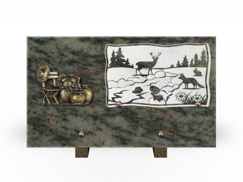 Plaque Granit Rectangle romantique