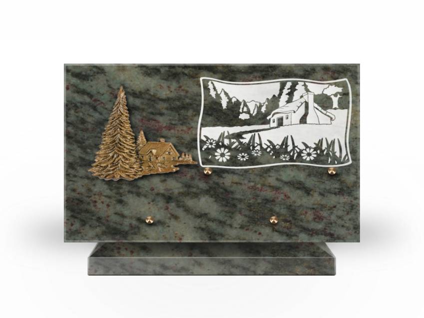 Plaque Granit Rectangle romantique