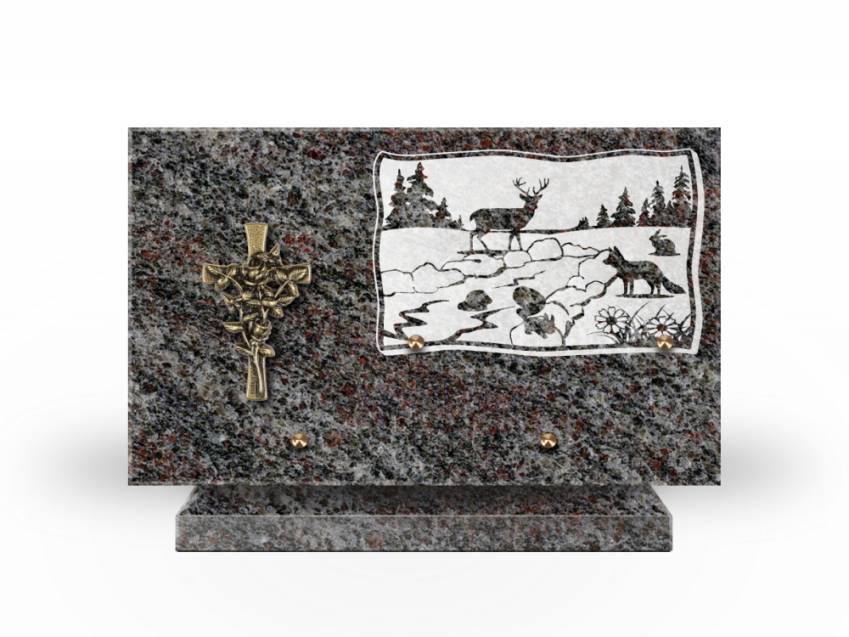 Plaque Granit Rectangle romantique