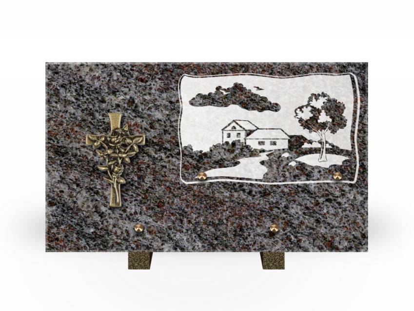 Plaque Granit Rectangle romantique