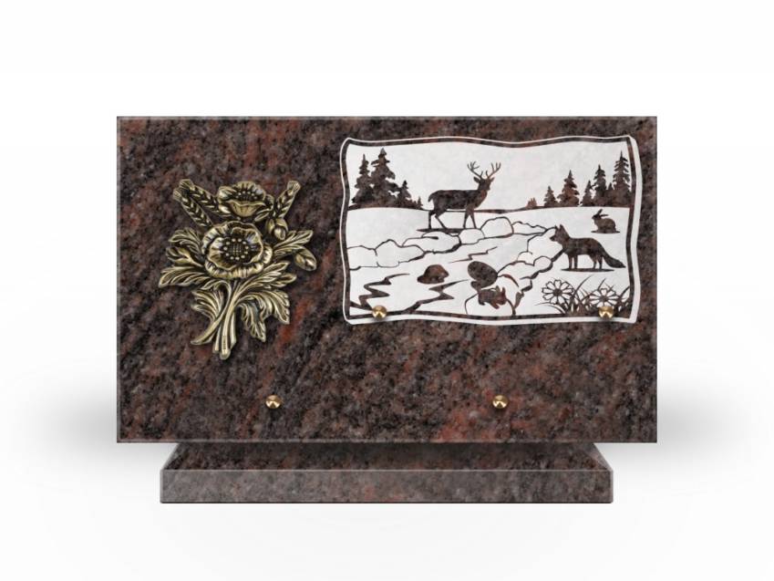 Plaque Granit Rectangle romantique