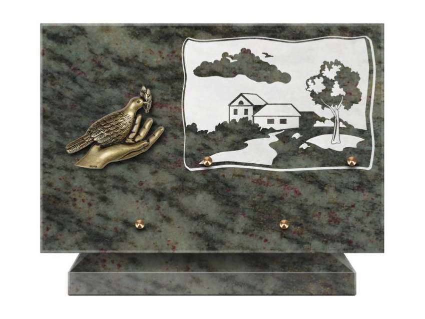 Plaque Granit Rectangle romantique