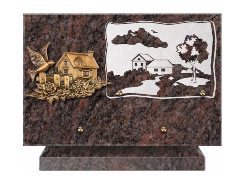 Plaque Granit Rectangle romantique