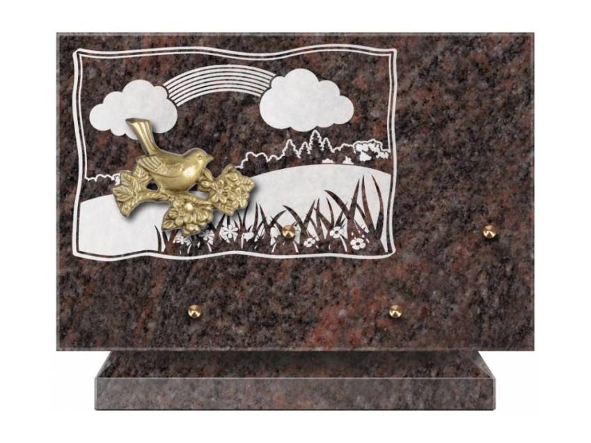 Plaque Granit Rectangle romantique