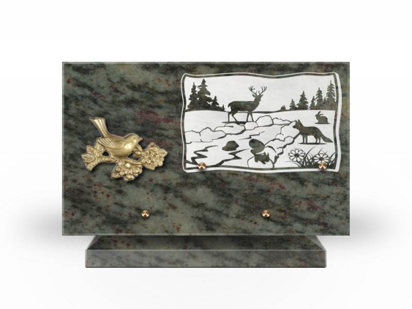 Plaque Granit Rectangle romantique