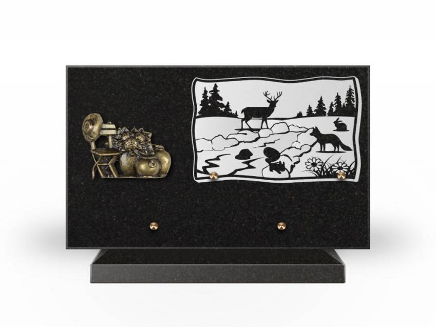 Plaque Granit Rectangle romantique