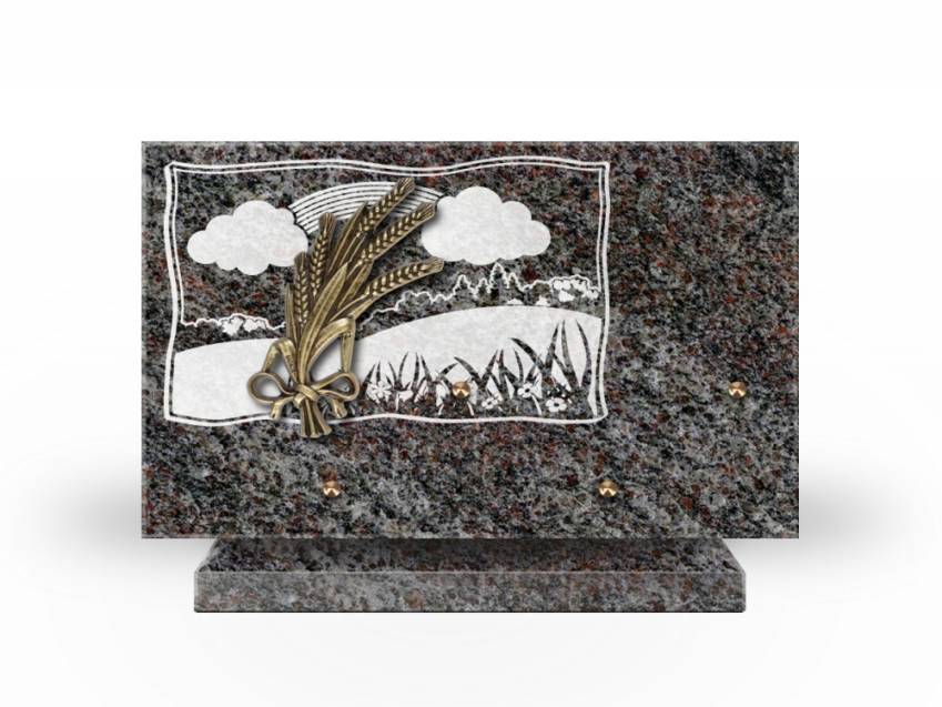 Plaque Granit Rectangle romantique