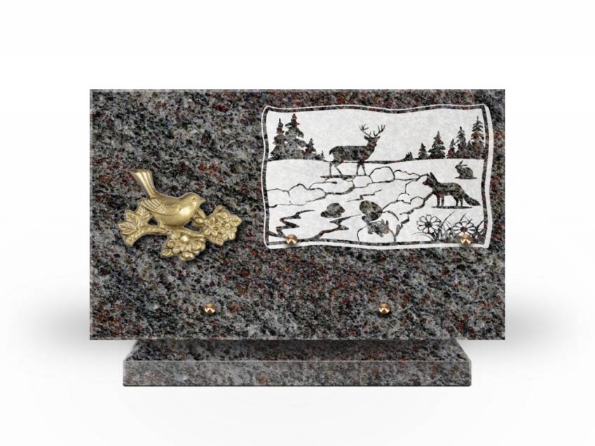 Plaque Granit Rectangle romantique