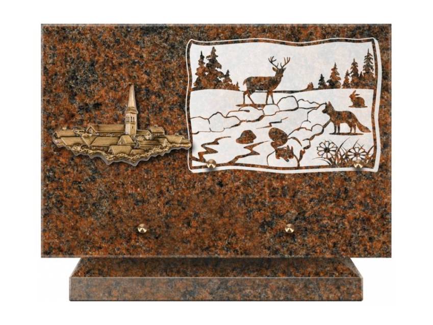 Plaque Granit Rectangle romantique