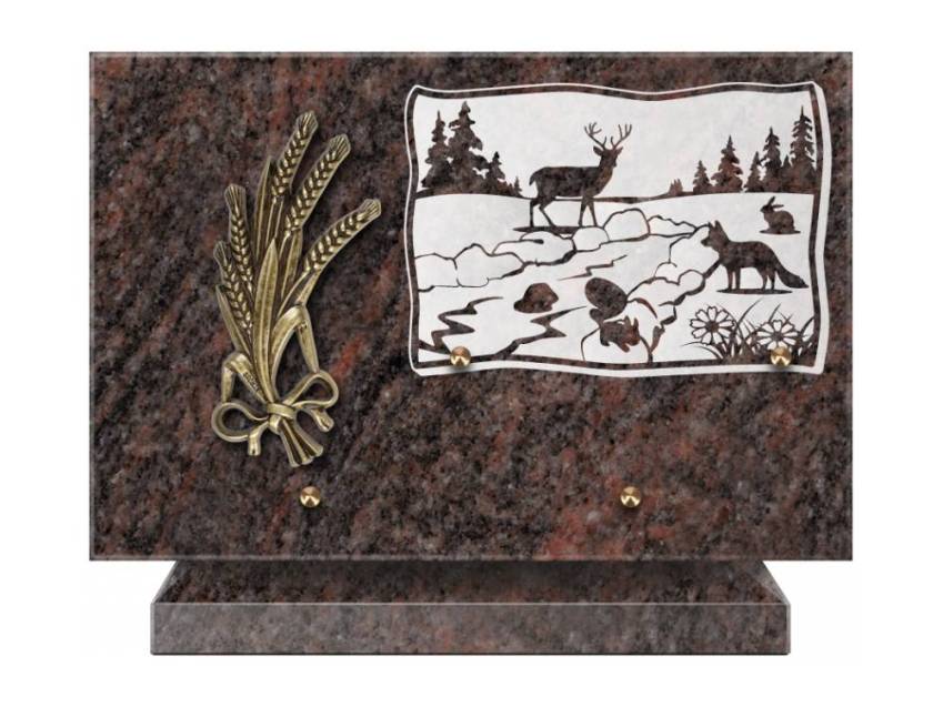 Plaque Granit Rectangle romantique