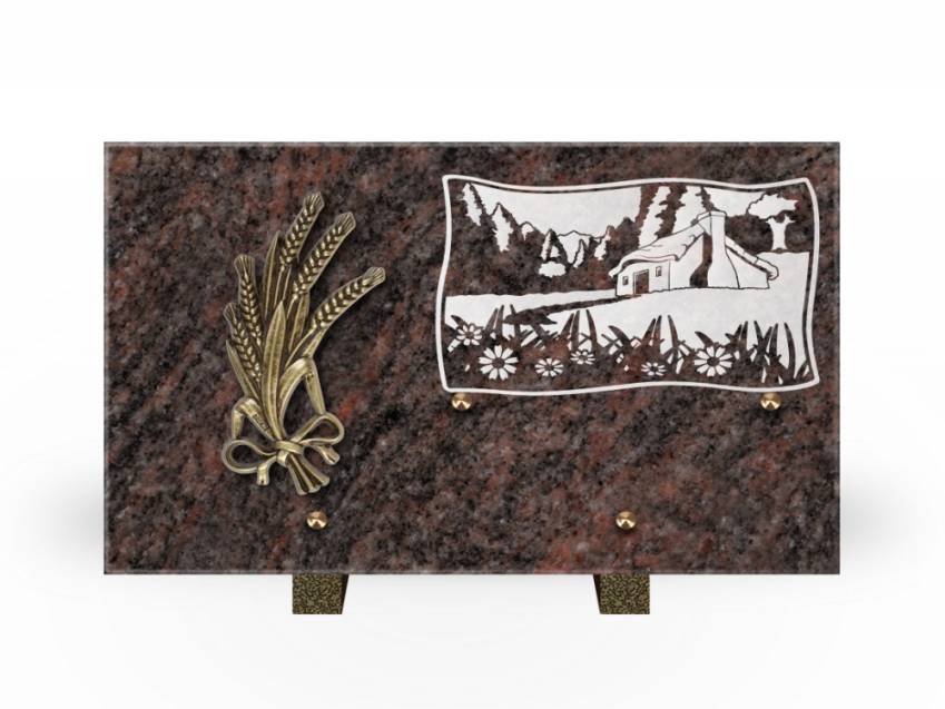 Plaque Granit Rectangle romantique