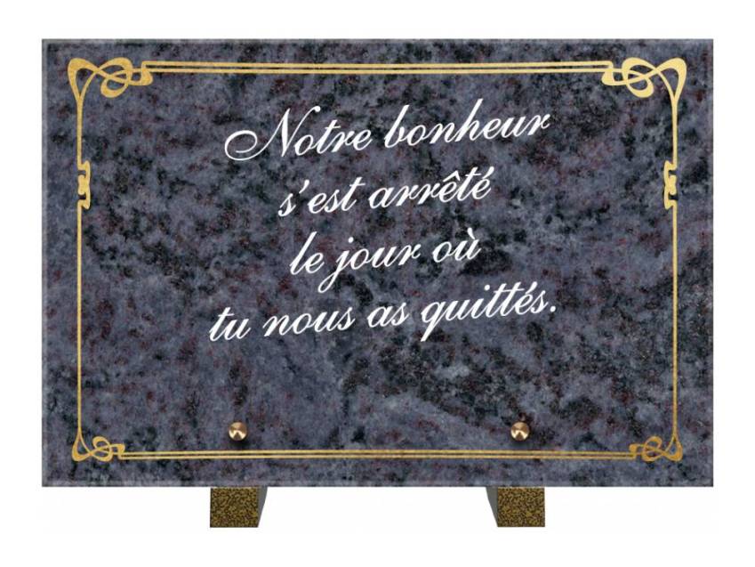 Plaque Granit Rectangle symbolique