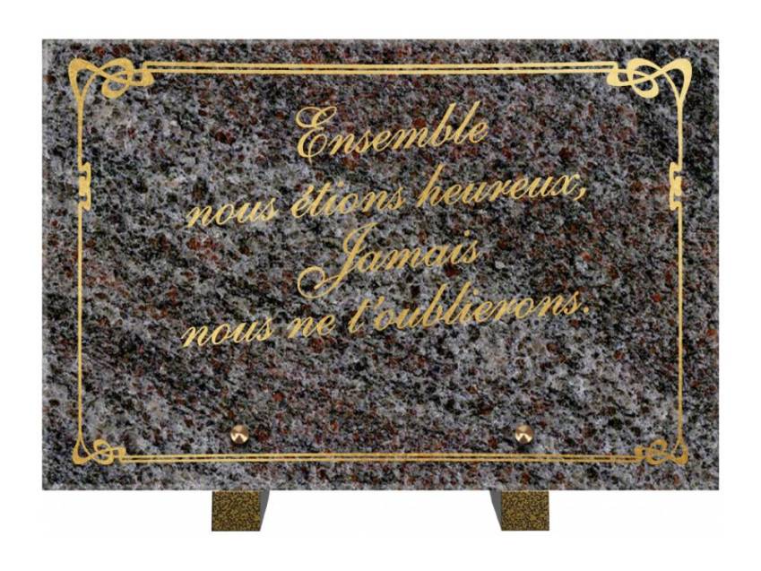 Plaque Granit Rectangle symbolique