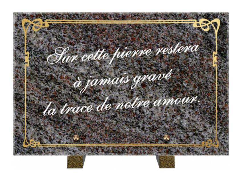 Plaque Granit Rectangle symbolique