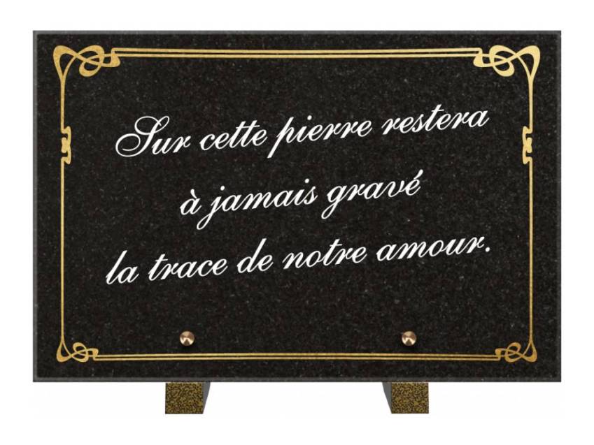 Plaque Granit Rectangle symbolique