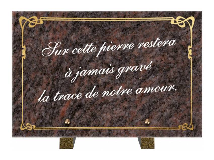 Plaque Granit Rectangle symbolique