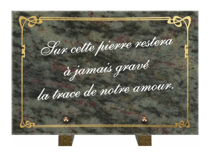 Plaque Granit Rectangle symbolique