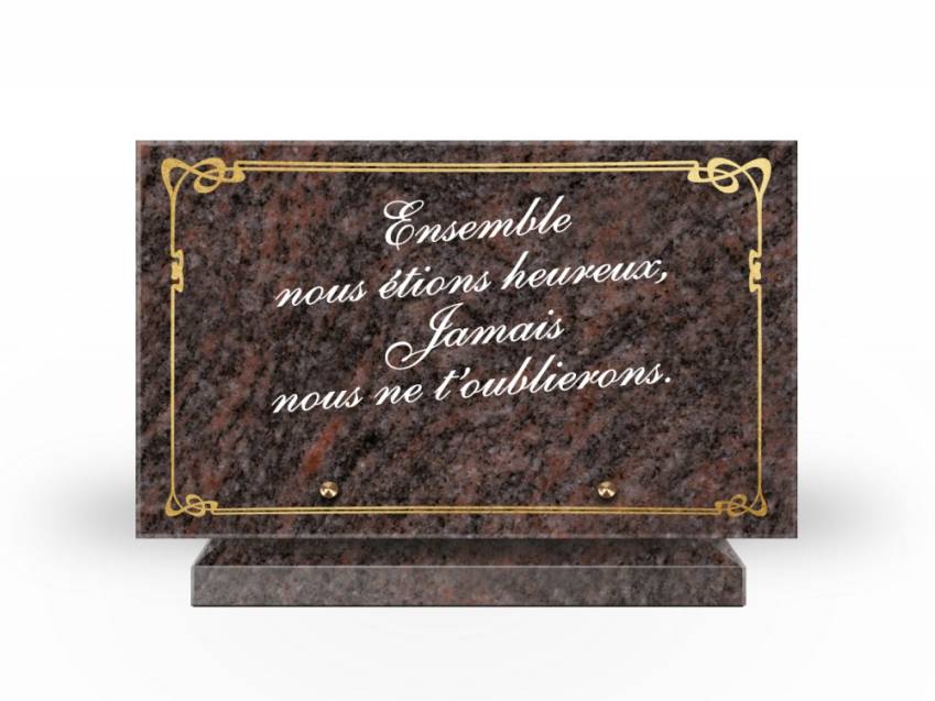 Plaque Granit Rectangle symbolique