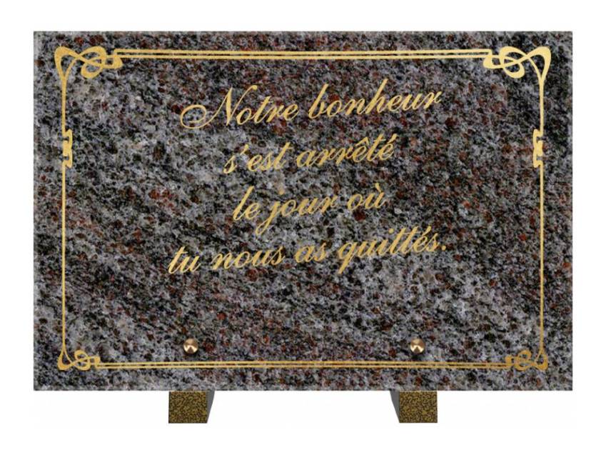 Plaque Granit Rectangle symbolique