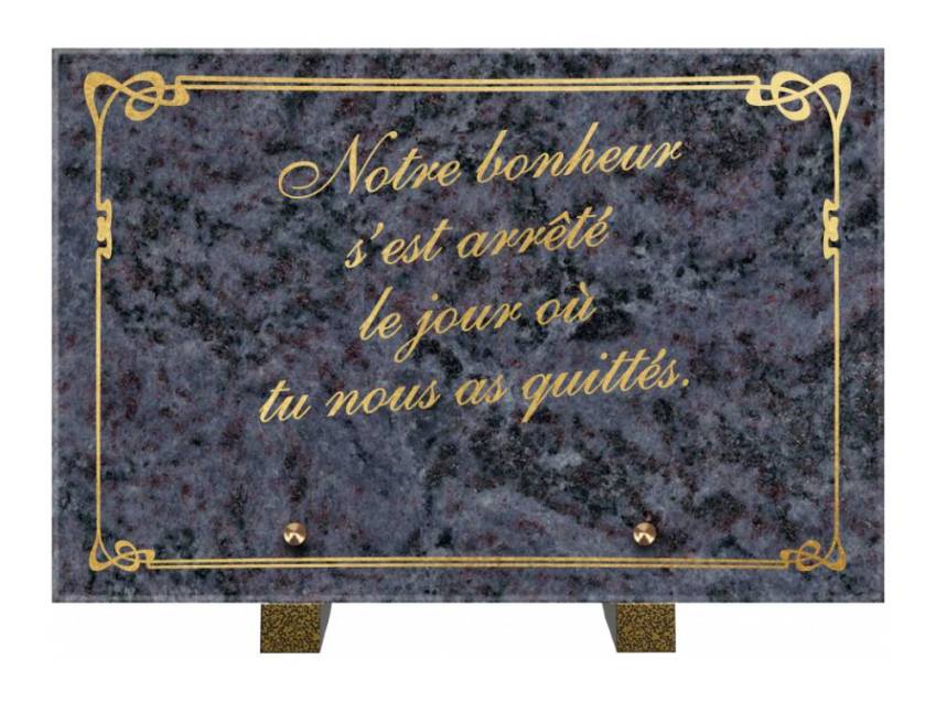 Plaque Granit Rectangle symbolique