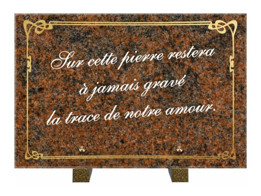 Plaque Granit Rectangle symbolique