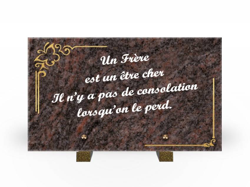 Plaque Granit Rectangle témoignage