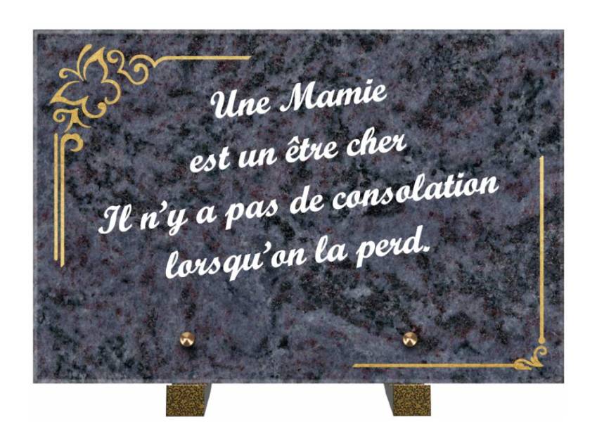 Plaque Granit Rectangle témoignage