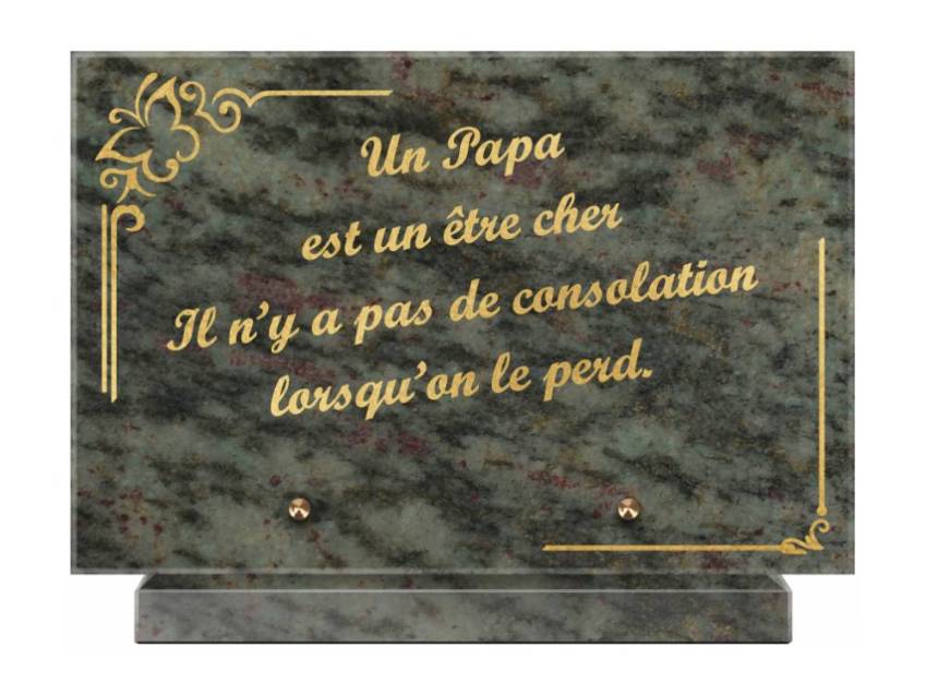 Plaque Granit Rectangle témoignage