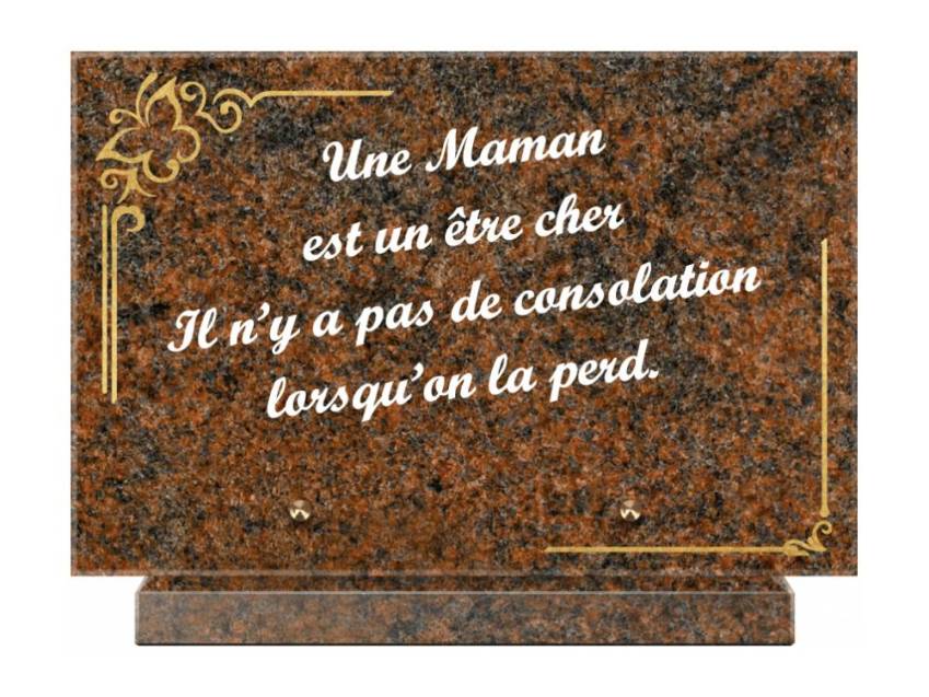 Plaque Granit Rectangle témoignage