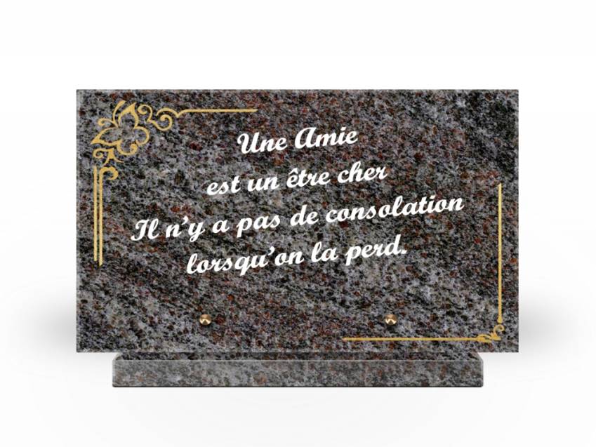 Plaque Granit Rectangle témoignage