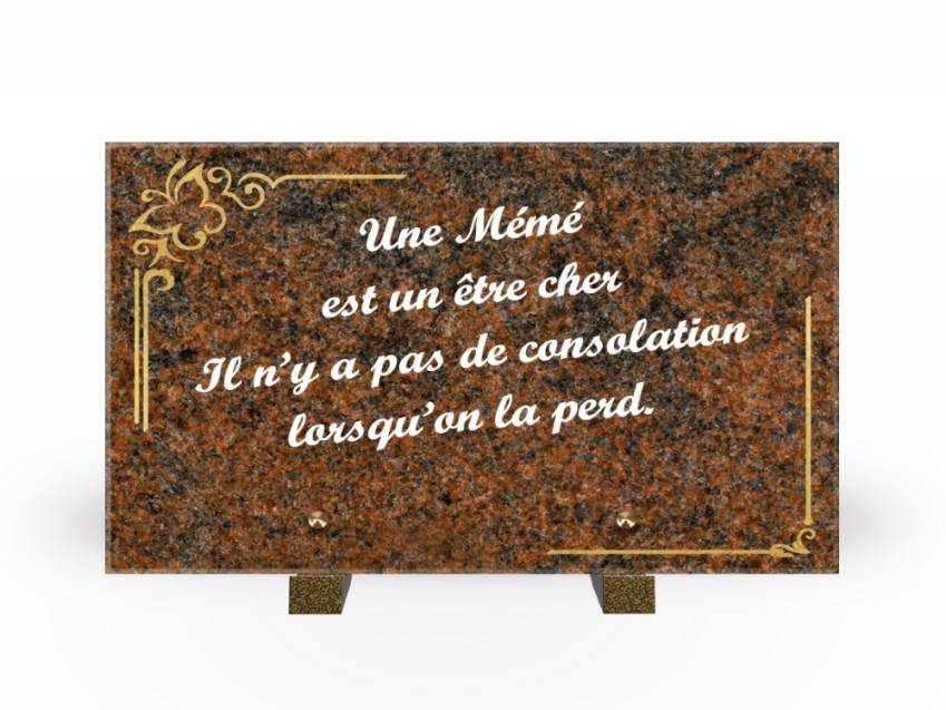 Plaque Granit Rectangle témoignage