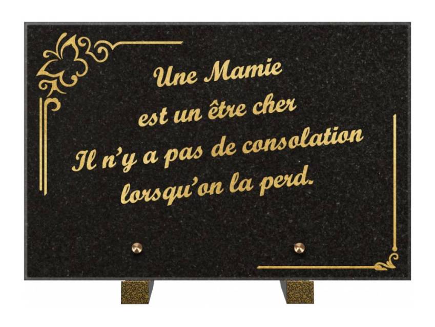 Plaque Granit Rectangle témoignage