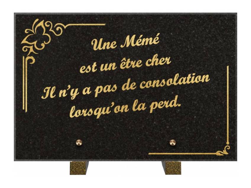 Plaque Granit Rectangle témoignage