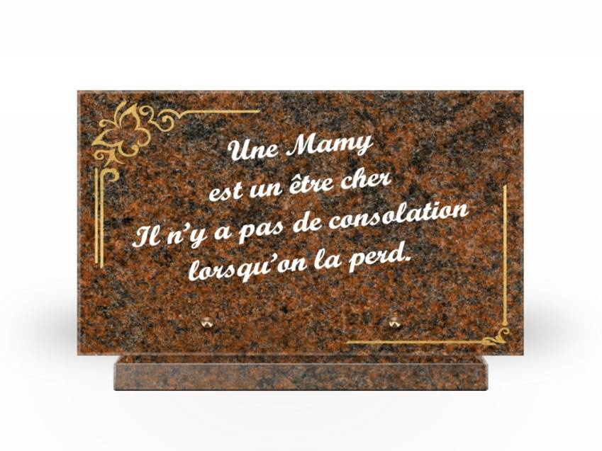 Plaque Granit Rectangle témoignage