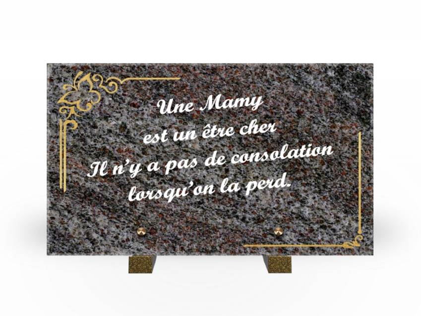 Plaque Granit Rectangle témoignage