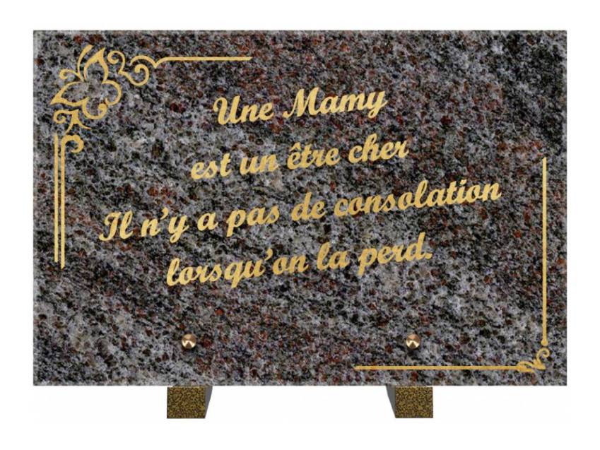 Plaque Granit Rectangle témoignage