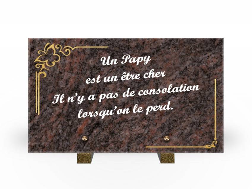 Plaque Granit Rectangle témoignage