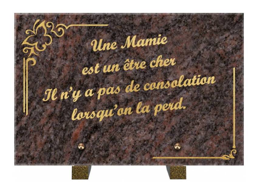 Plaque Granit Rectangle témoignage