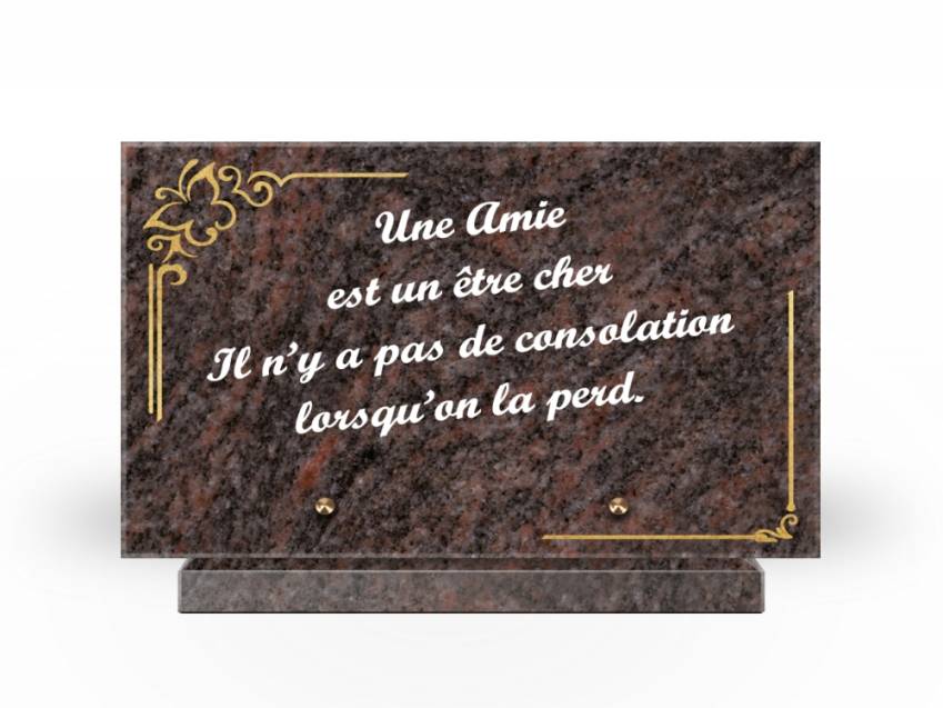 Plaque Granit Rectangle témoignage