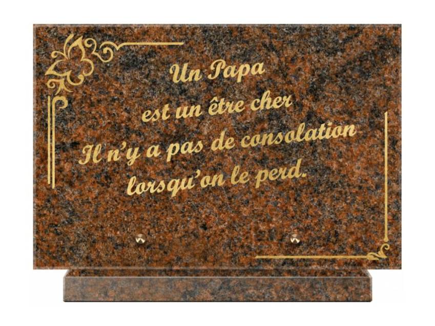 Plaque Granit Rectangle témoignage