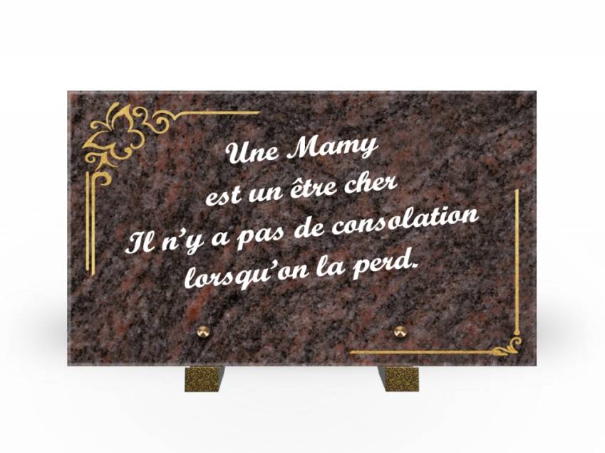 Plaque Granit Rectangle témoignage