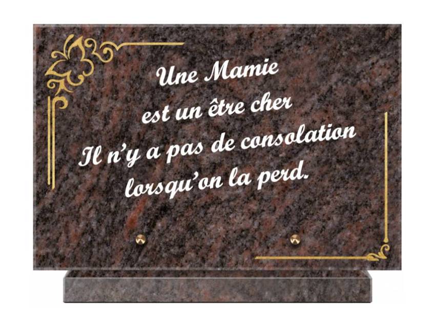 Plaque Granit Rectangle témoignage